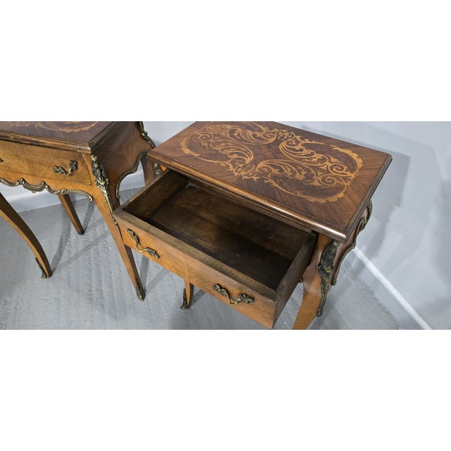 French Bedside Lamp Tables, 1920, Set of 2 For Sale - Image 9 of 14