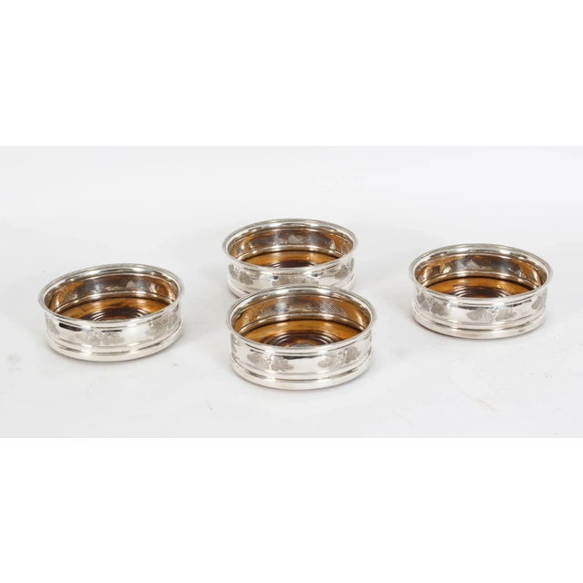 19th Century Regency Sheffield Plate Wine Coasters, Set of 4 For Sale - Image 9 of 10