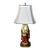 Sculptural Ceramic Dragon Table Lamp With Applied Flowers and Pierced Metal Base For Sale