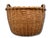 Outstanding Large Size Antique American Hand Woven Ash Wood Splint Maine Apple Farm Harvest Basket For Sale - Image 12 of 18