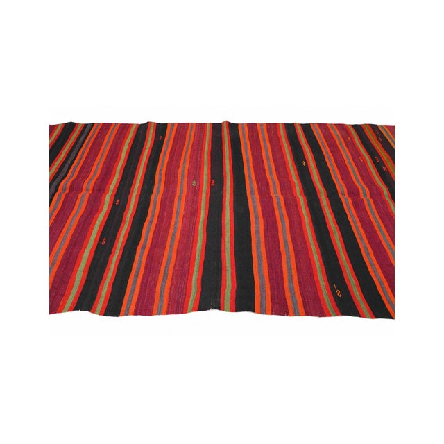 Vintage Striped Turkish Kilim Rug - 5`5" X 10`0" For Sale In Los Angeles - Image 6 of 6