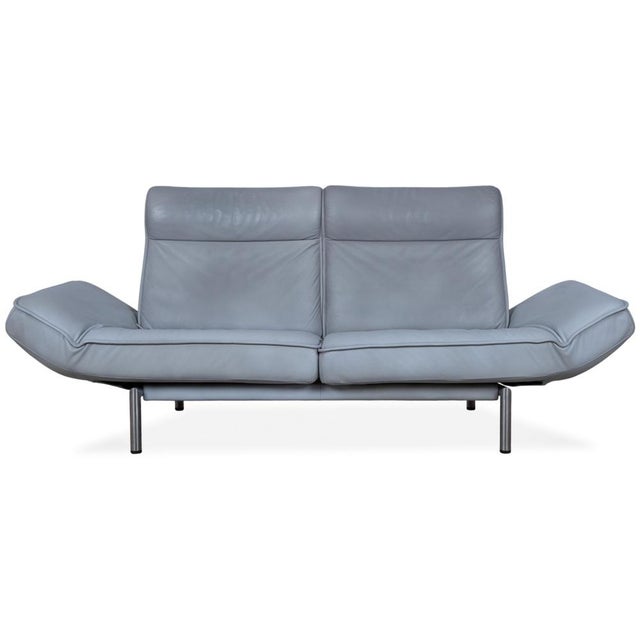 DS-450 Two-Seater Leather Blue Manual Function Sofa from de Sede For Sale - Image 18 of 18