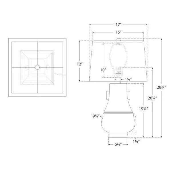 Transitional Chapman & Myers for Visual Comfort Signature Kang Jug Large Table Lamp in Mixed Blue Brown & Burnt Gold Accent with Natural Percale Shade For Sale - Image 3 of 3