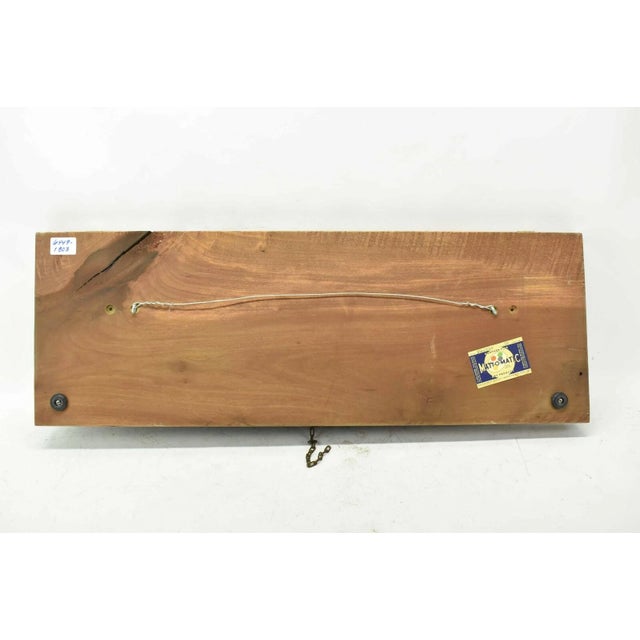 Wood Vintage Cartoon Oil Painting on Wood Boy Swinging in City Park Illustration Art For Sale - Image 7 of 9