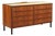 Vintage Chest of Drawers in Mahogany Veneer and Glass, 1960s For Sale