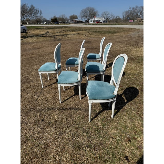 Wood 19th Century Fine French Louis XVl Dining Chairs - Set of 6 For Sale - Image 7 of 12