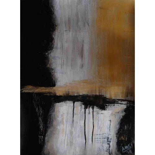 Anna Maria Caboni, Golden Abstract Painting, Acrylic on Canvas For Sale - Image 4 of 4