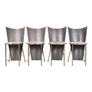 Vintage Dining Chairs from Frans Van Praet, 1990s, Set of 4 For Sale