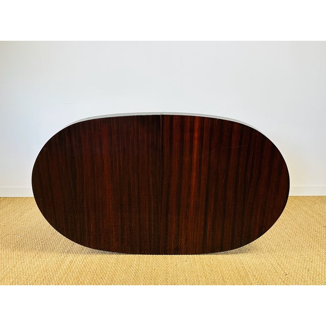 1940s Art Deco Oval Rosewood Dining Table, France, 1940s For Sale - Image 5 of 13