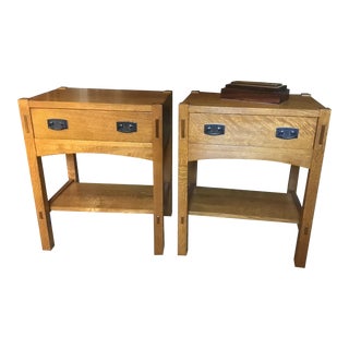 1990s Vintage L. & J.G. Stickley Nightstands - a Pair For Sale