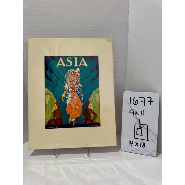 1925 Original Asia Magazine Cover, August, Frank McIntosh, Art Deco, Matted For Sale In Atlanta - Image 6 of 6