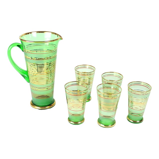 Vintage Drinking Set attributed to Borska Svorion, Czechoslovakia, 1960s, Set of 6 For Sale