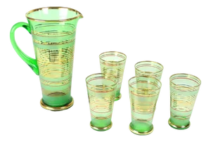Vintage Drinking Set attributed to Borska Svorion, Czechoslovakia, 1960s, Set of 6