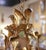 Mid 20th Century Mid-Century Italian Gilt Tole Six-Light Floral Chandelier For Sale - Image 5 of 11