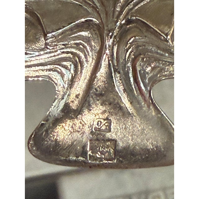 WMF Art Nouveau Silverplate Biscuit Barrel With Figural Maidens & Glass Liner, c.1900–1915 For Sale - Image 11 of 11