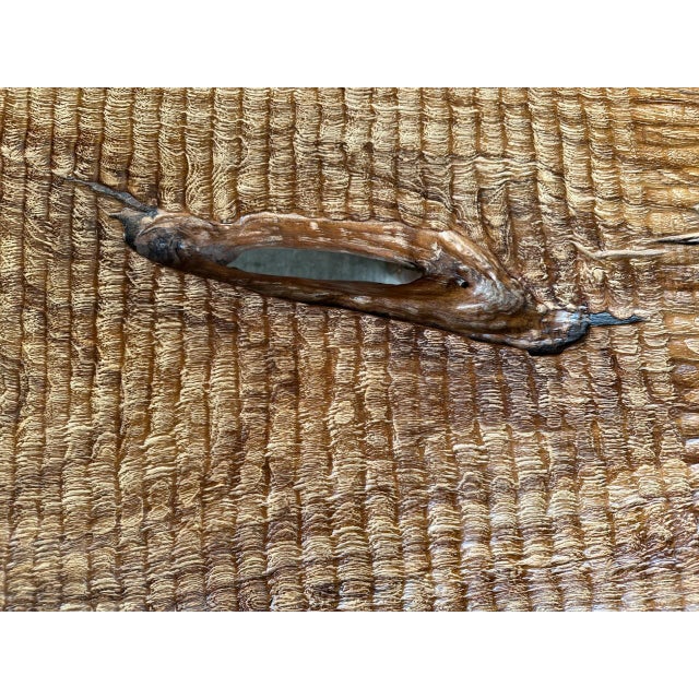 Andrianna Shamaris Minimalist Hand Carved Teak Wood Side Table or Coffee Table For Sale - Image 4 of 18