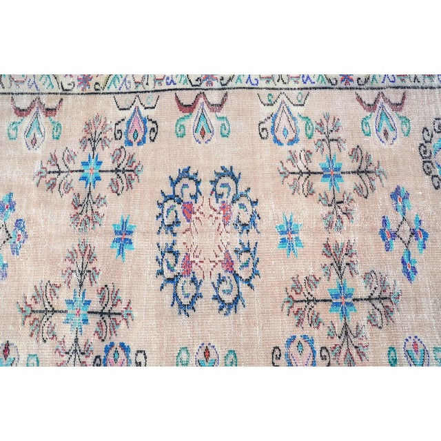 Vintage Hand-knotted Floral Rug For Sale - Image 6 of 11