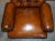 Animal Skin Set of Antique Regency Bolster Brown Leather Library Armchairs For Sale - Image 7 of 18