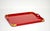 1960s Mid-Century Modern Rectangular Red Lacquered Tray with Brass Corners from Rue Royale, 1960/70 For Sale - Image 5 of 14