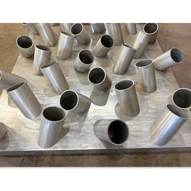 "Swarm"— Abstract Aluminum Sculpture, Herbert Simon Estate, 1985 For Sale - Image 6 of 11