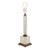 Vintage classic table lamp—a column-style lamp made of glass and copper-plated metal—manufactured around the 1980s by...