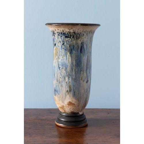 Early 20th Century Art Deco Stoneware Flared Vase from Roger Guérin For Sale - Image 3 of 8
