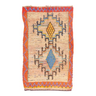 Vintage Azilal Boucherouite Moroccan Rug, 05'00 X 08'04 For Sale