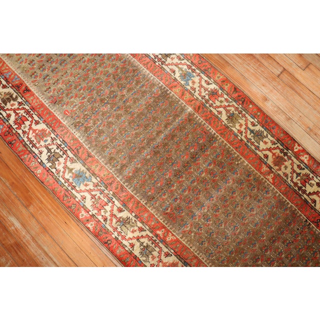 Textile Antique Long Malayer Persian Runner - 3' x 17'10" For Sale - Image 7 of 12