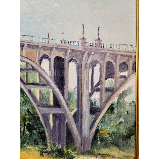 Ben Abril - the Iconic Pasadena Suicide Bridge - Oil Painting For Sale In Los Angeles - Image 6 of 12