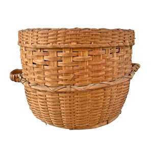 19th Century American Feather Basket