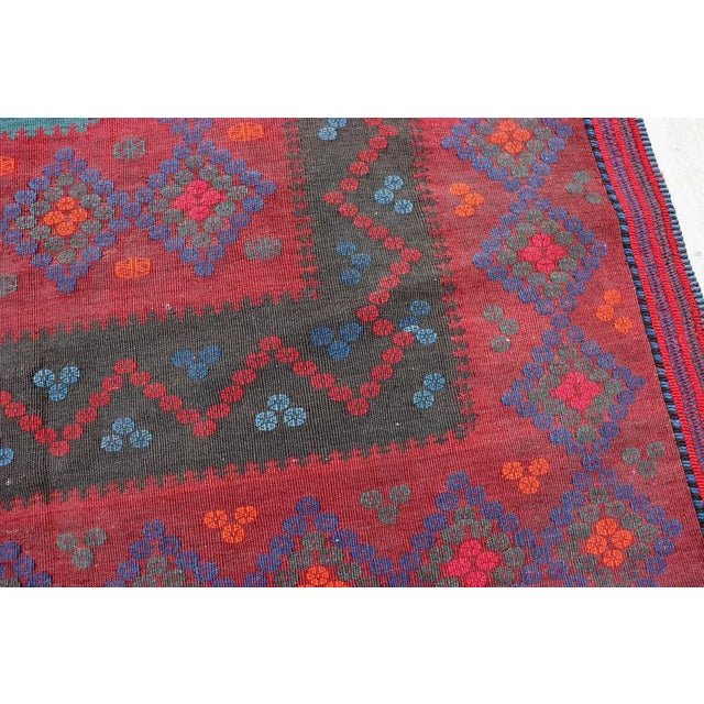 Textile Vintage Handwoven Sofreh Kilim, 1920s For Sale - Image 7 of 13