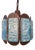 Hanging Lamp Blue Silver by Vitrika For Sale