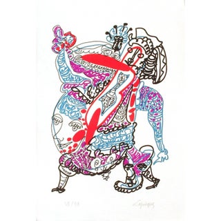 1971 Charles Lapicque Falstaff Lithograph For Sale