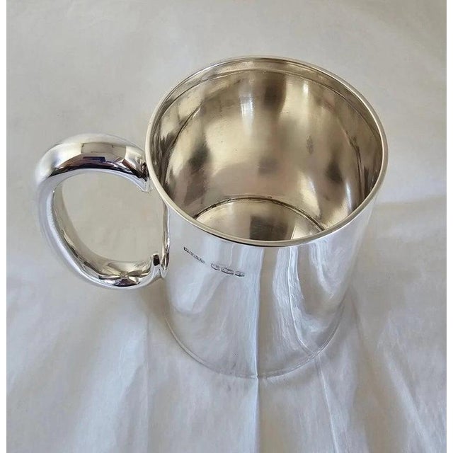 A substantial george v sterling silver tankard or mug by harrison fisher & co., fully hallmarked in sheffield for 1944....