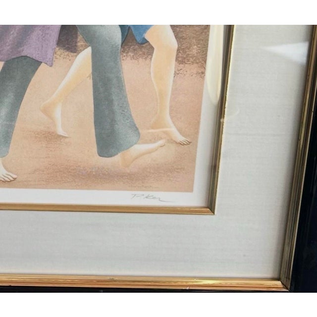 Abstract 1970s Paul Kor Signed and Numbered Lithograph Titled Parade 136/250 For Sale - Image 3 of 4