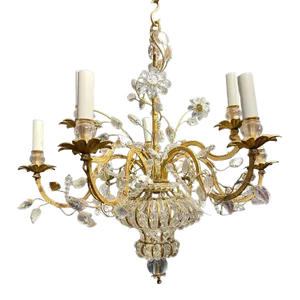 1930s French Bagues Nine Light Chandelier