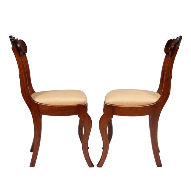 Pair of Boston Slip Seat Mahogany Side Chairs, 1830-45 For Sale - Image 10 of 12