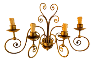 Wrought Iron 4-Light Wall Sconce