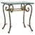 French Gilt Iron + Scalloped Glass Accent Table, 1960s - 2 Available For Sale