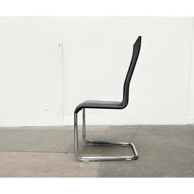 German B25 Gray Cantilever Chairs with Fixed Leather Cushions from Tecta by Tecta and Jean Prouve, Set of 2 For Sale - Image 11 of 18