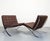 Mid-Century Modern Barcelona Chair in Brown Leather by Ludwig Mies Van Der Rohe for Knoll International For Sale - Image 3 of 14