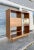 Brown Mid Century Two-Sided Bookcase Étagère and Room Divider With Glass Display Shelf For Sale - Image 8 of 12
