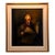 Mid 20th Century Signed A. Falke Oil Portrait of Man Reading Newspaper, Framed For Sale