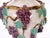 Mid-Century Modern Italian Glazed Ceramic Grape and Vine Table Lamps –Pair For Sale In New York - Image 6 of 11