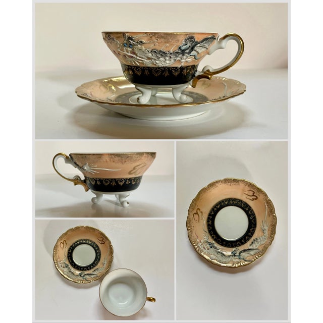 Mid 20th Century Dragon Teacups & Saucers- 12 Pieces For Sale In Jacksonville, FL - Image 6 of 12