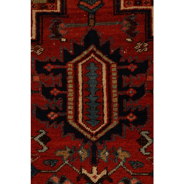 Vintage Heriz Hand Tied Persian Rug 90'" X 123" For Sale - Image 13 of 18