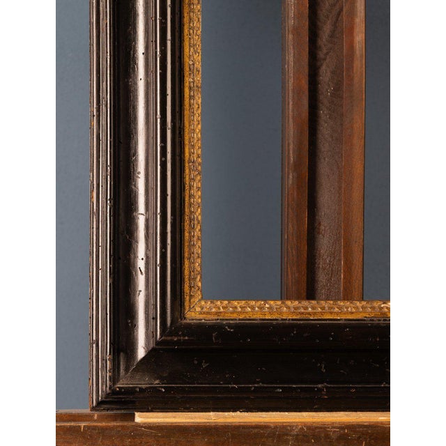 Frame in Ebonized Walnut with Gilded Trim, 18th Century For Sale - Image 6 of 8