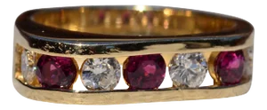 The Altadena: Modern Ruby and Diamond Band