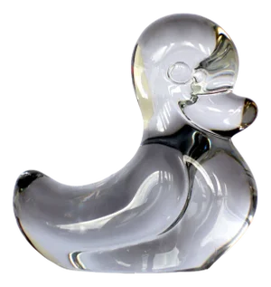 Crystal Duck Sculpture from Daum France, 1980s