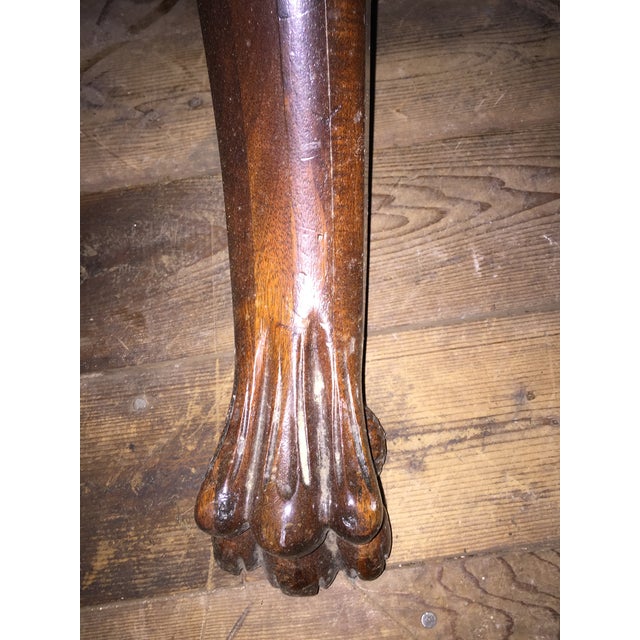 Late 19th Century Mahogany Turn of 20th C. Clawfoot Table For Sale - Image 5 of 5